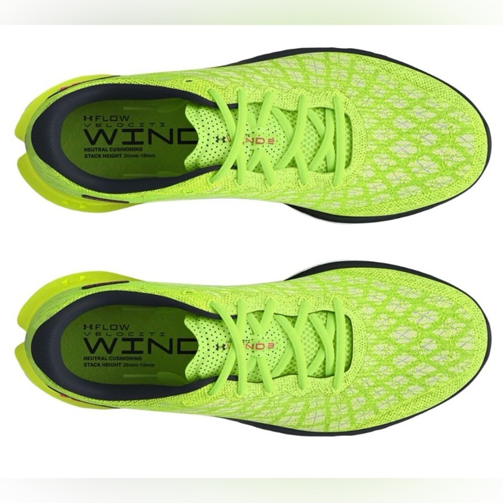 Under Armour Flow Velociti Wind 2 Neon Green Running Shoes, size 9.5